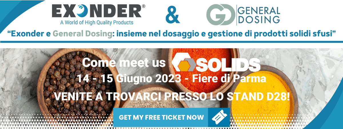 Vieni a Trovarci alla Fiera Solids Parma il 14 e 15 Giugno